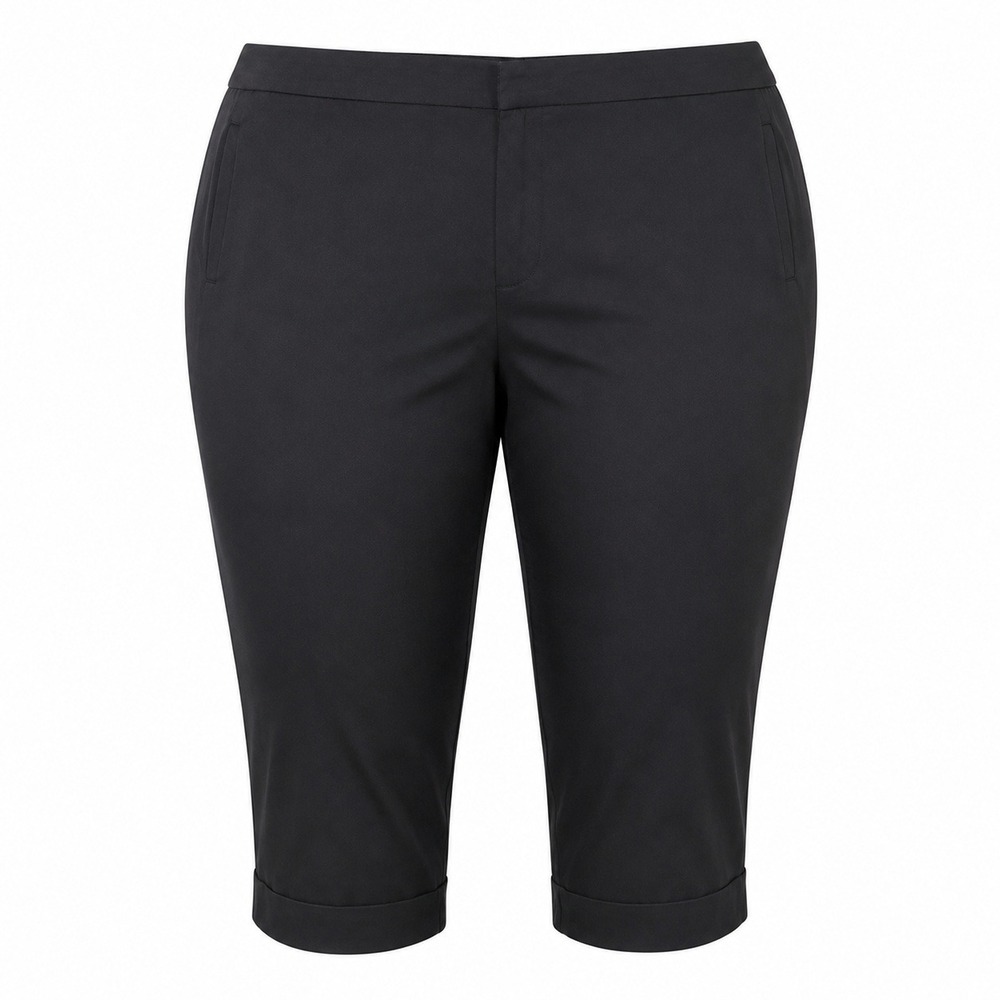 Catherines Secret Slimmer Capri Pants Black Cotton Stretch Plus Size 26W NEW